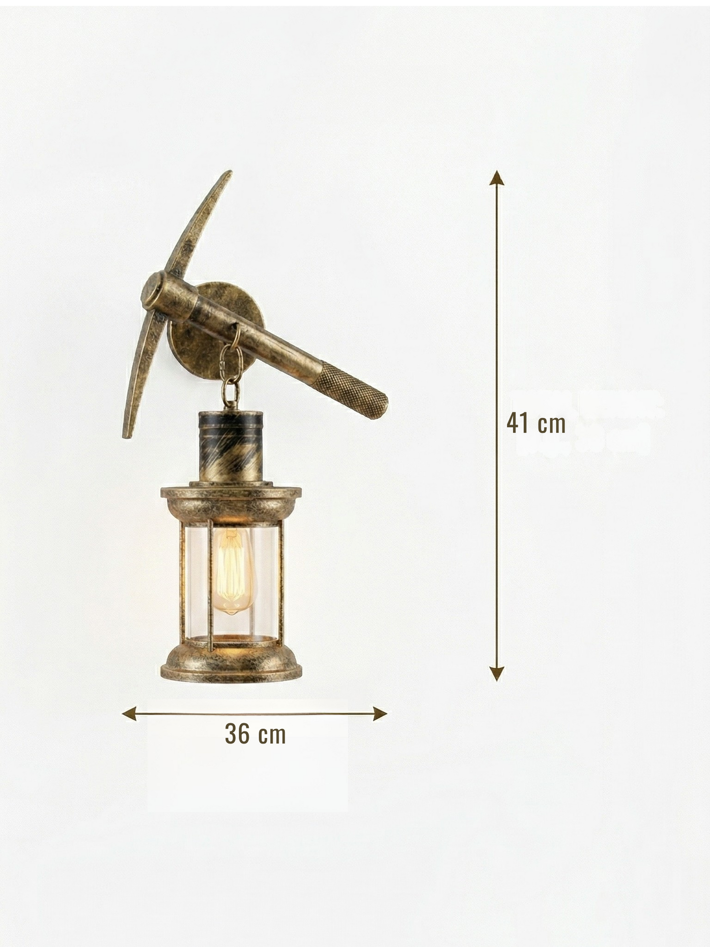 Vintage Mining Wall Sconce