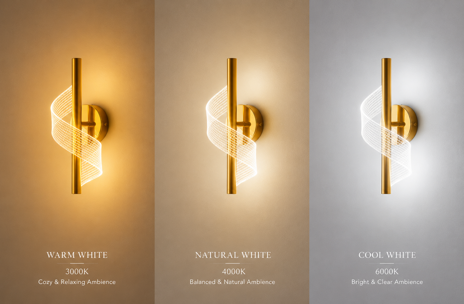 Contemporary LED wall sconce for living room
