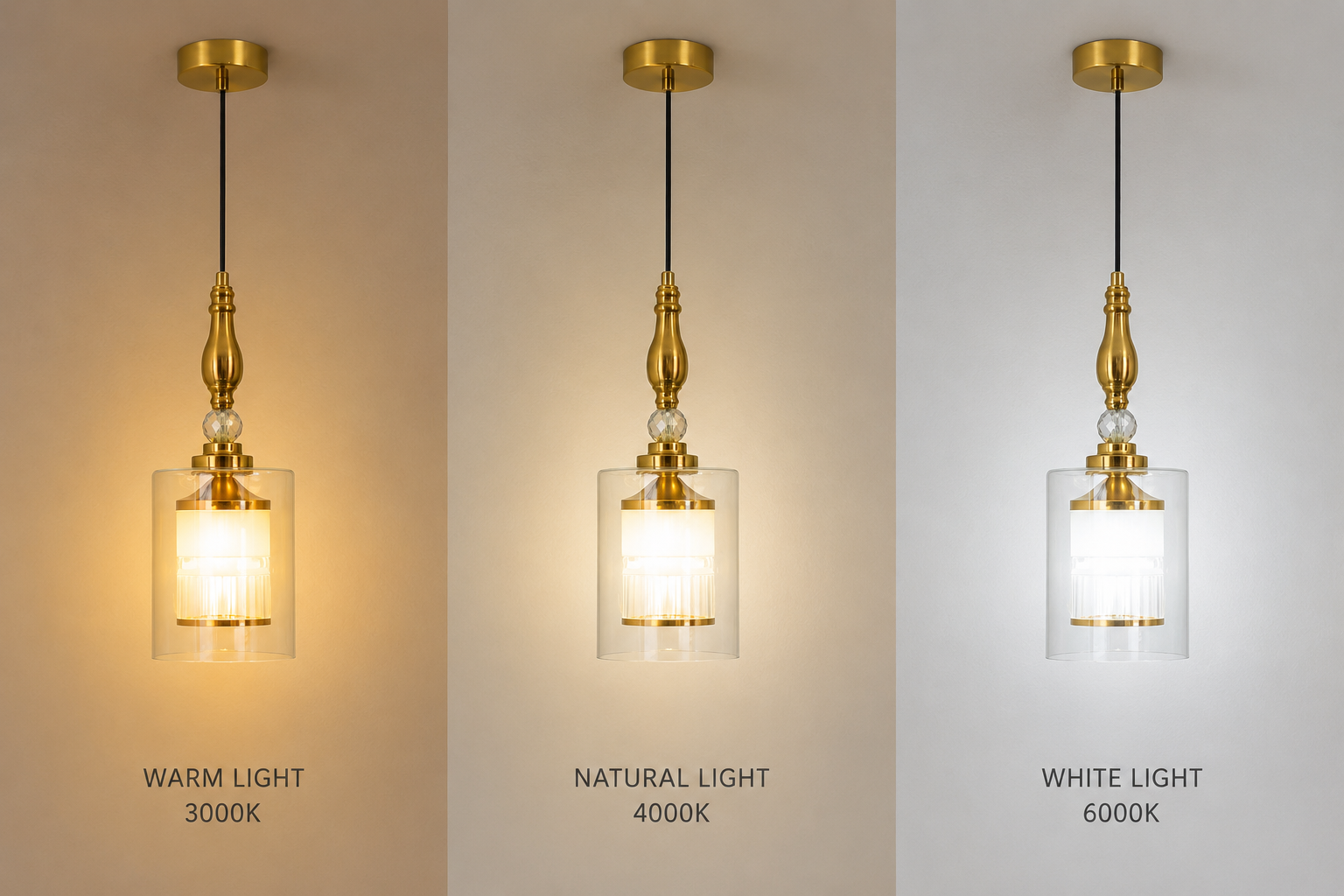 Elegant hanging light for contemporary bedroom