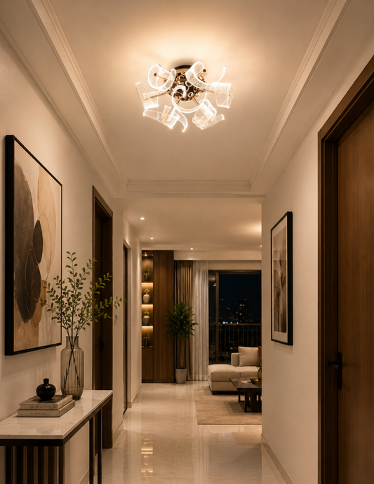 Three color light comparison warm white and natural light ceiling fixture