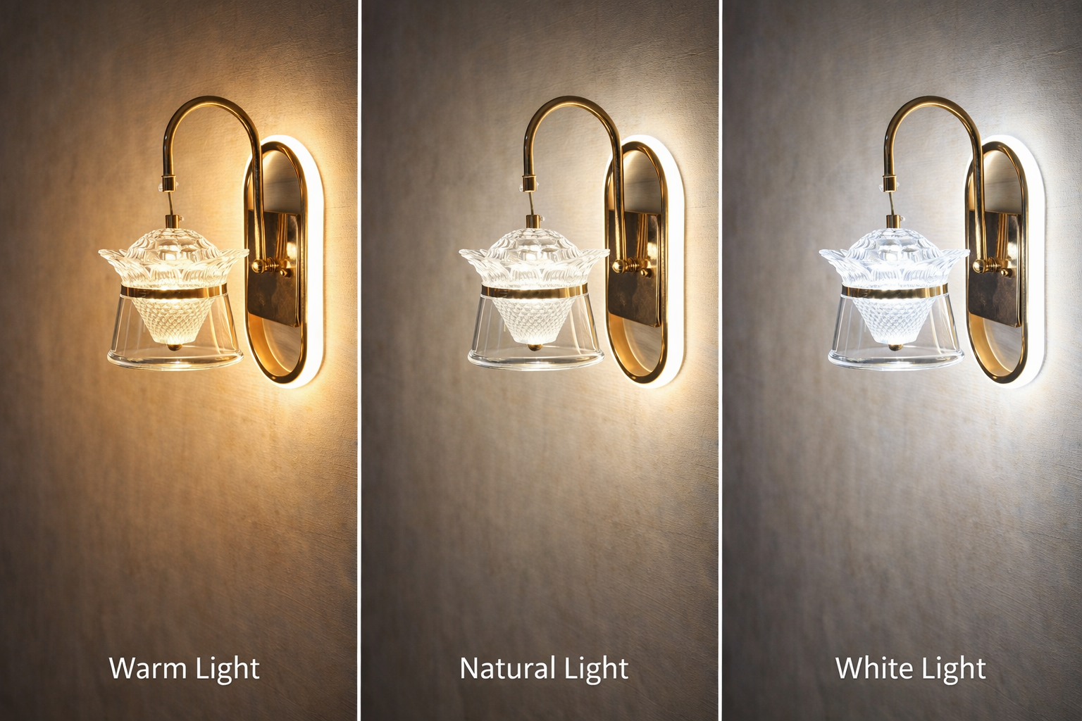 Modern luxury wall light with illuminated backplate