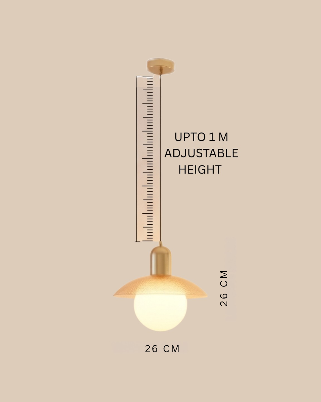 Designer globe pendant light with warm glow