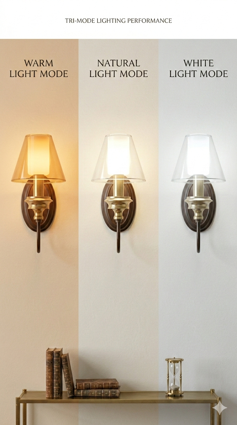 Modern classic wall lamp with ambient lighting